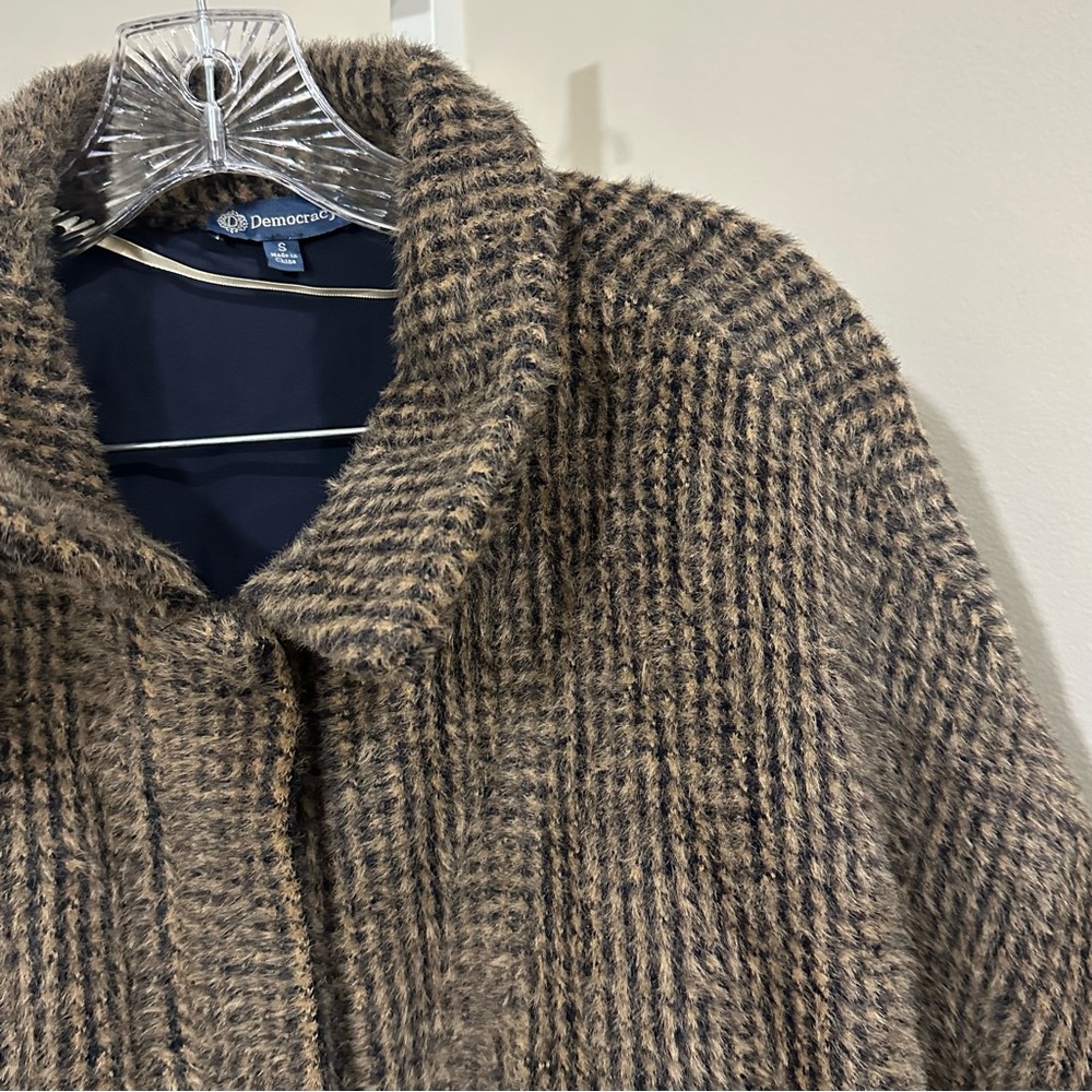 Democracy Houndstooth Cape Style Jacket
